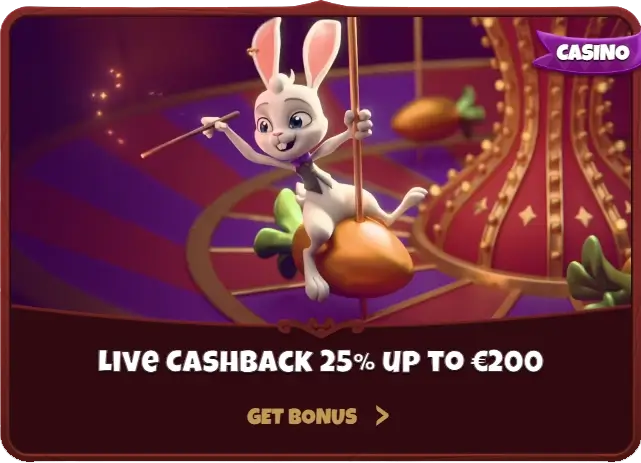 Live Cashback 25% up to €200